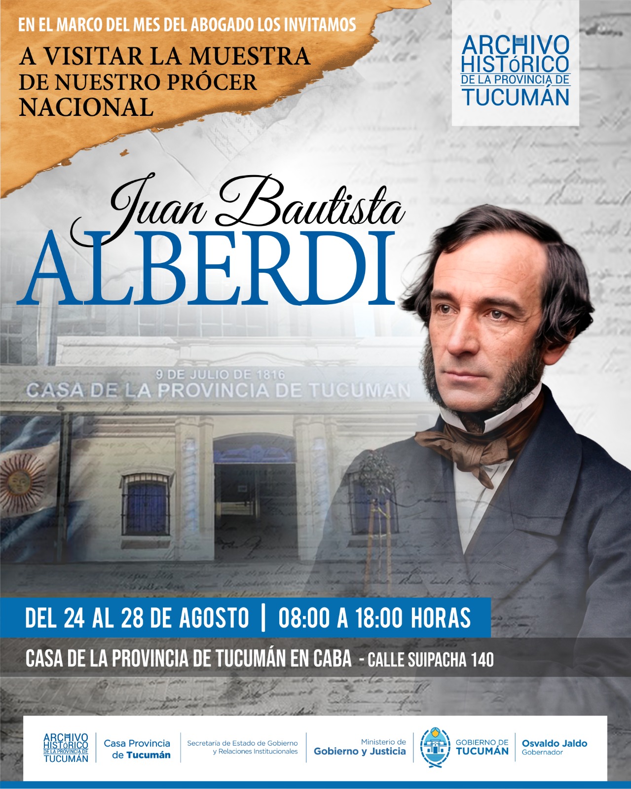 Inauguración de la Muestra  de Juan Bautista Alberdi en CABA